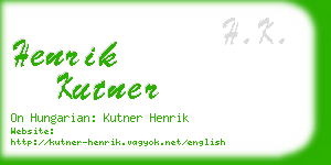 henrik kutner business card